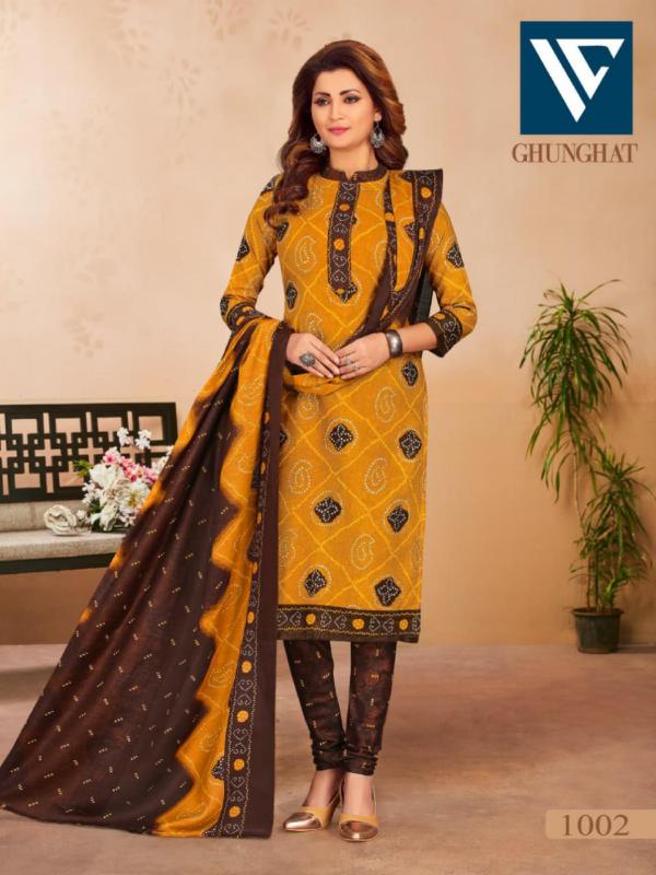 Ghunghat 1 Fancy Cotton Bandhani Printed Dress Materials